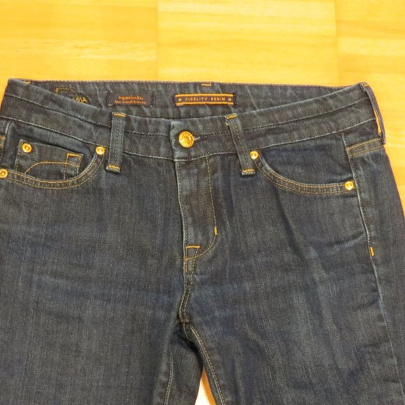 FIDELITY denim jeans low waist indigo 27 S - Picture 2 of 7